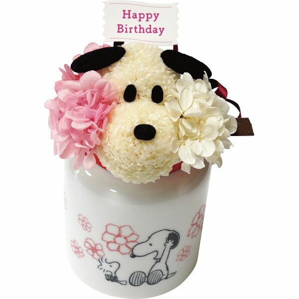 お花スヌーピー Happy Birthday