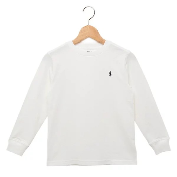 子供服 ロングスリーブクルーネックTシャツ ホワイト ボーイズ RALPH LAUREN 322843804004 WH