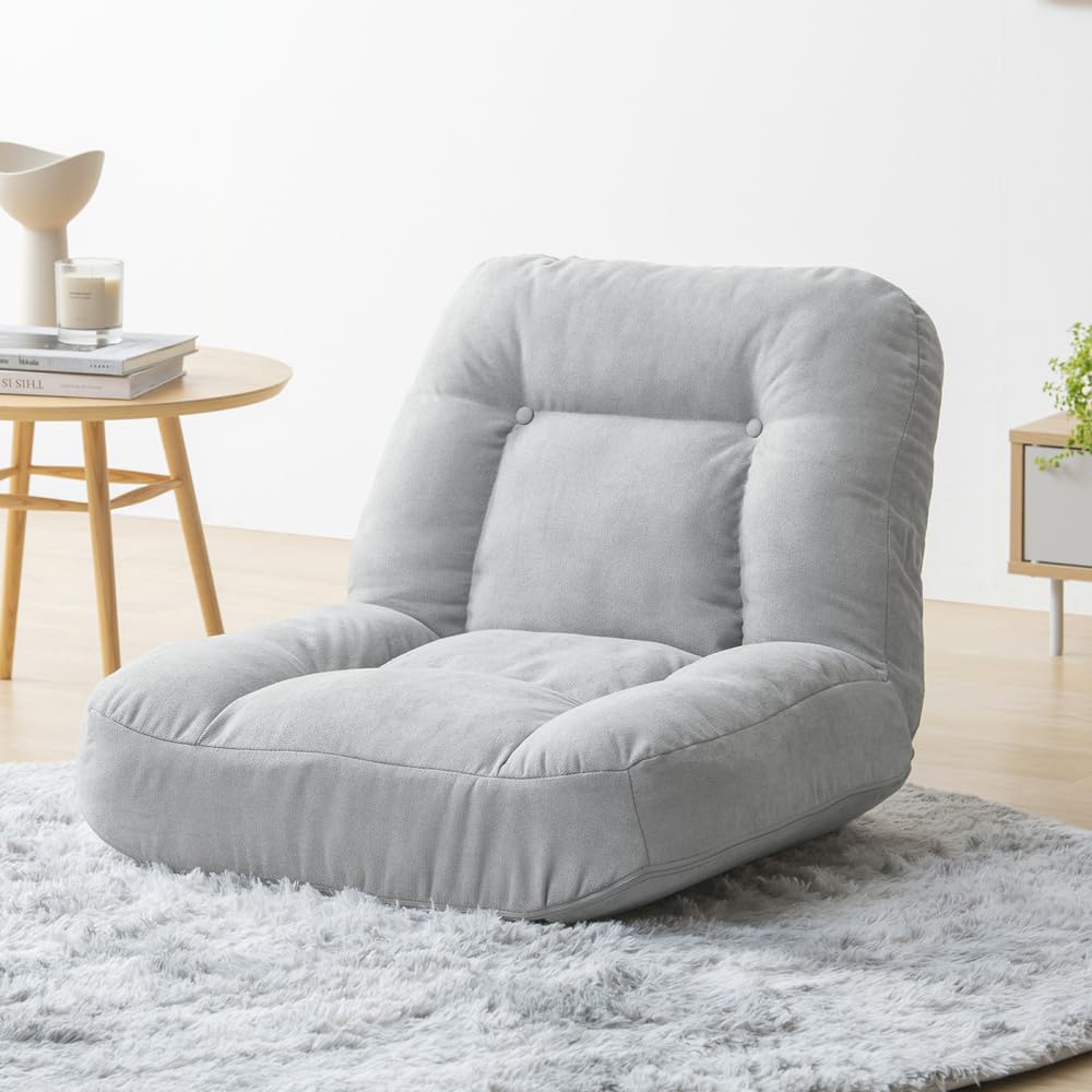 ソファ 1人掛け 幅約75×奥行約70～84.5×高さ約50～78.5cm 2WAY一人掛けポケットコイルソファ WPCS-1S ライトグレー