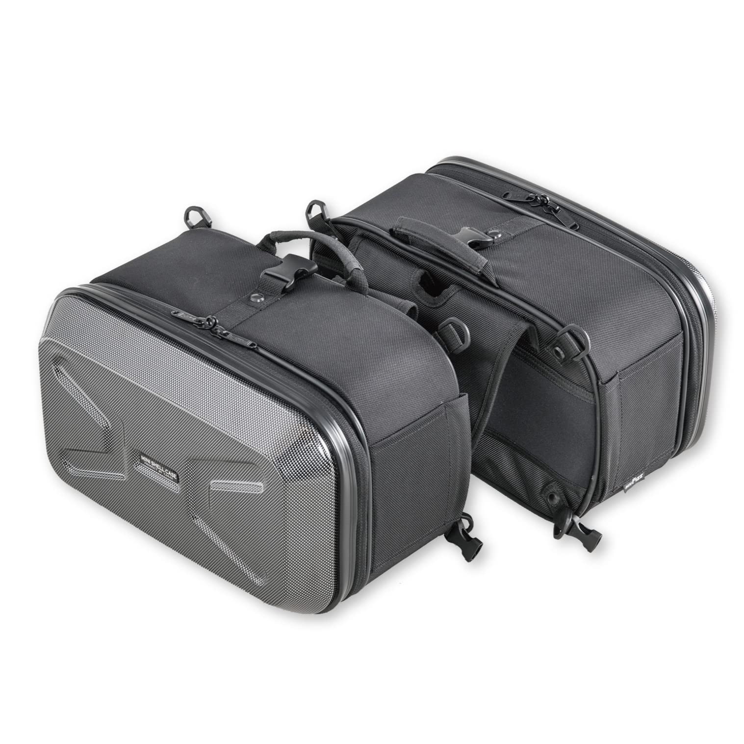 タナックス(TANAX) サイドバッグ モトフィズ(MOTOFIZZ) ミニシェルケース(ツーリング) カーボン柄 (容量22ℓ 片側11ℓ) MFK-234