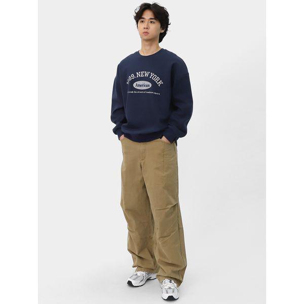 男性膝ピンタックコットンダイイングパンツカジュアルワイドパンツSXRP006_P394688168