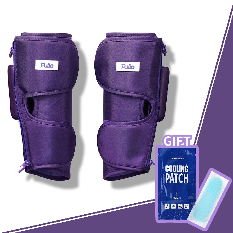 【GIFT】ふくらはぎマッサージ器 V2 パープル/ブラック クーリングジェルパッチ プレゼント!