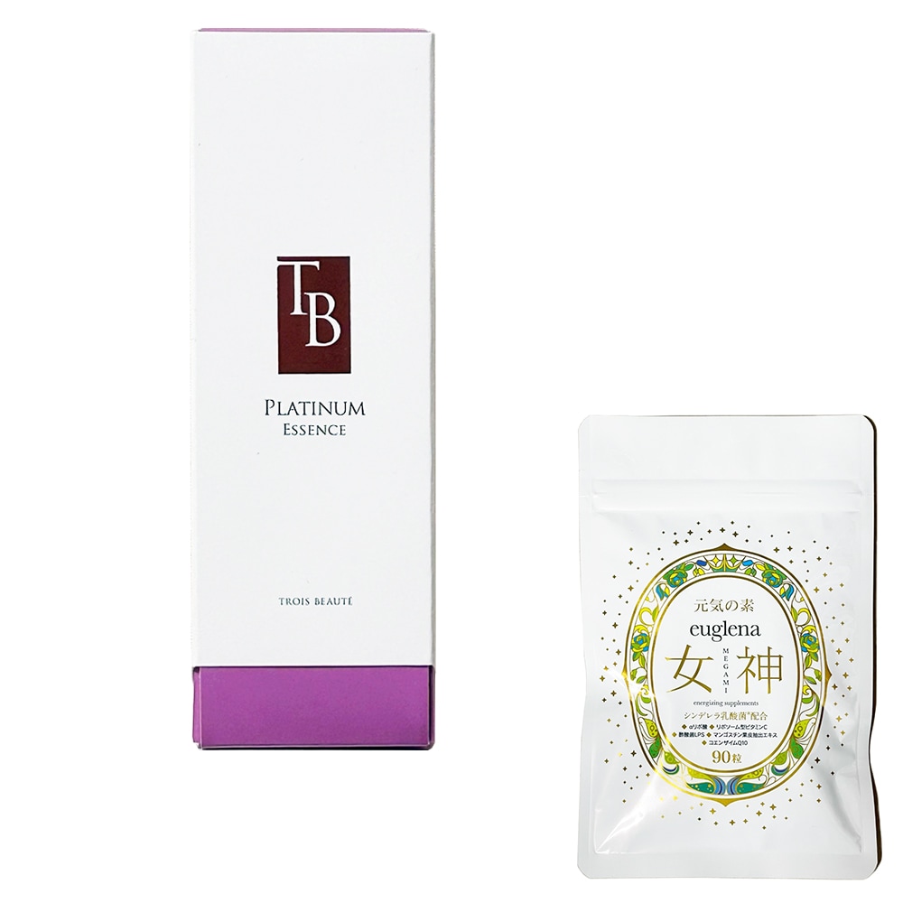 お得ユーグレナ女神90粒セット＋TBプラチナムエッセンス 0.8ml28包　正規品