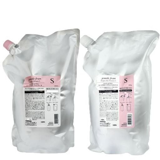 【セット】 ミルボン MILBON ジェミールフラン ヒートグロス シャンプー S + トリートメント S 2500g 【詰め替え用】 シャンプー トリートメントセット