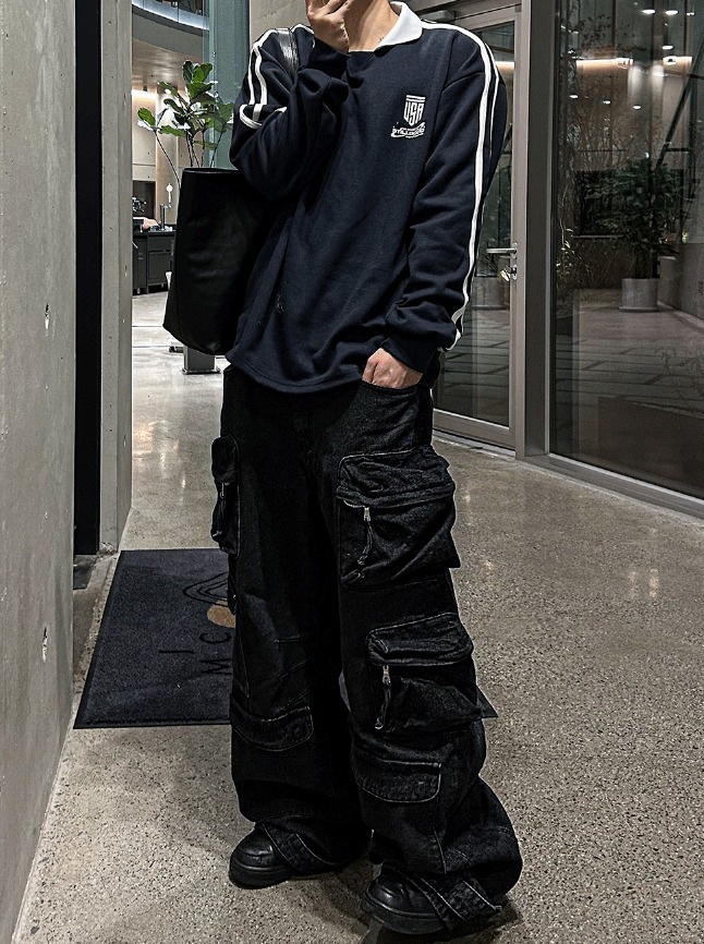 [COSYHARU公式]multi pocket cargo denim pants 8,652円