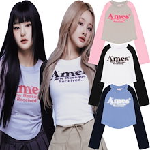 ★AMES-WORLDWIDE★RIBBON GRAPHIC LS TEE BLACK★正規品/人気 AMES WORLDWIDE アメスワールドワイド[品番：PBIW0002672