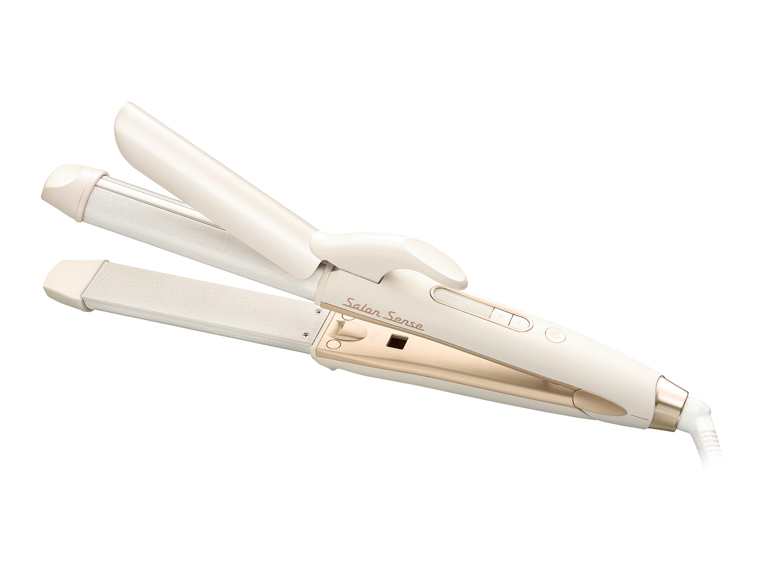 コイズミ ヘアアイロン 2WAY ストレート & カール 30mm サロンセンス 300 シルキーモイスト 海外対応 アイボリー KHR-7530/C