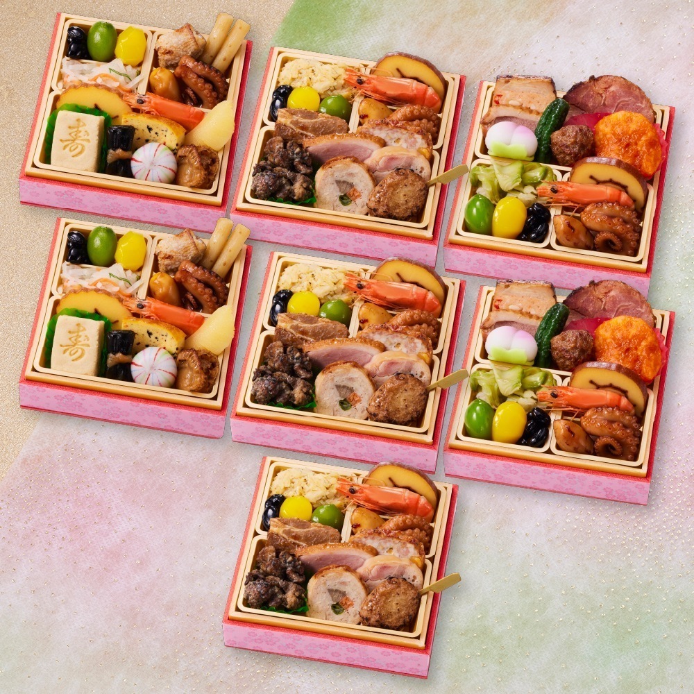 おせち 早割 予約 おせち料理 板前魂の小桜パーティーおせち 7個セット（肉3個・和風2個・中華風2個） ミニ 一段重 ミニおせち 0.7人前 1人前 7人前 御節 送料無料 2025 2026