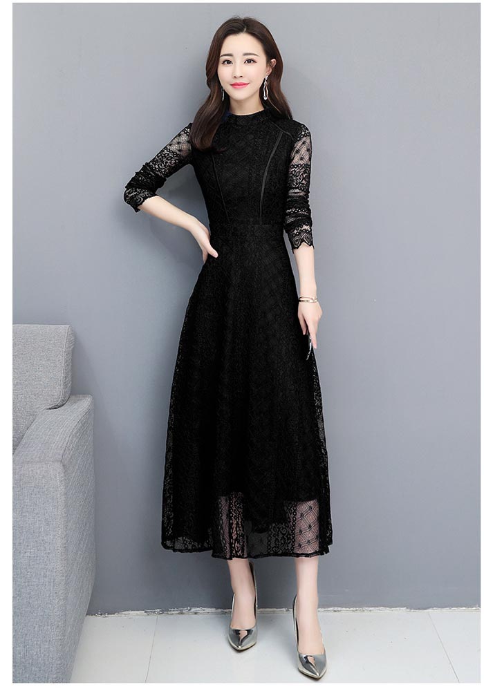 ワンピ ス 激安直営店 ロング丈ワンピース ドレス レース ワンピースドレス 二次会ドレス 発表会 ロング丈 フレアワンピース ボリューム 秋 Aライン 長袖 マキシワンピ マキシワンピース フォーマルワンピース
