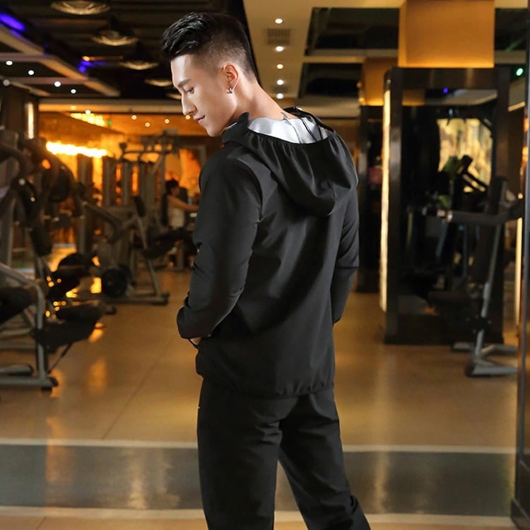 サウナスーツ スポーツウェア 大量発汗 メンズ 上下2点セット 男女兼用 ダイエット ウェア ウォーキング ジョギング ボクシング トレーニング 筋トレ ウェア 数倍発汗 洗濯可 運動着 防水 おしゃ