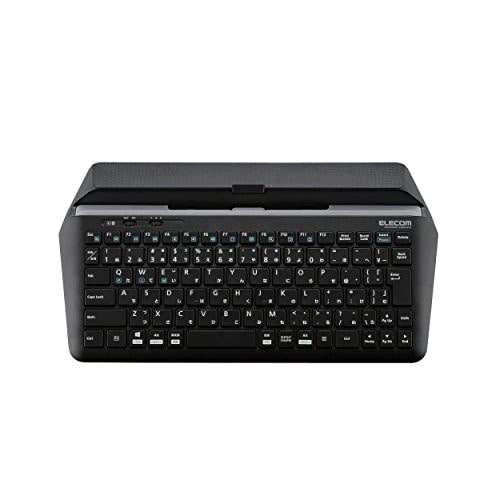 エレコム キーボード Bluetooth マルチデバイス (WindowsMaciOSAndroid対応) スタンド付 ブラック TK-DCP01BK 50828