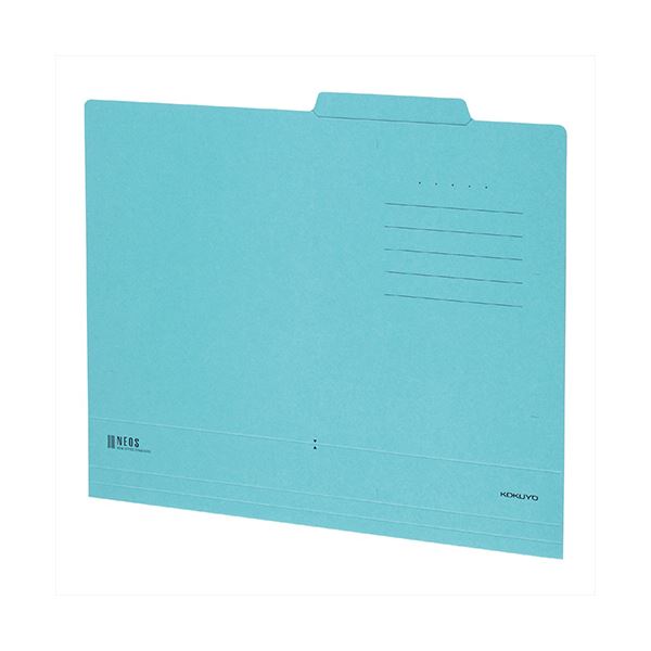 （まとめ）コクヨ 個別フォルダー(NEOS) A4ターコイズブルー A4-NEIF-B 1セット(10冊)(×3セット)