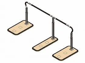 パナソニックエイジフリー 歩行サポート手すり スムーディ伸縮 両手すり ロング3460タイプ XPN-L80620