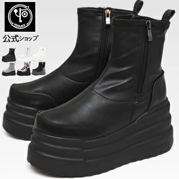 公式SHOP特典キズ補修液付 / ヨースケ 厚底 ストレッチブーツ レディース 歩きやすい 9cm厚底ソール