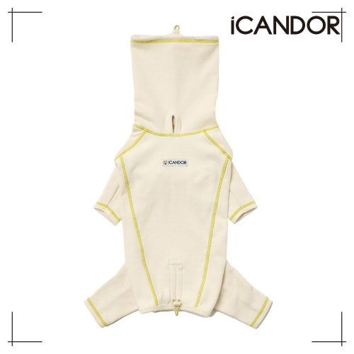 ペット オールインワンスーツ Turtleneck Tweed Snood Suit_Cream ペット用品 韓国ブランド icandor