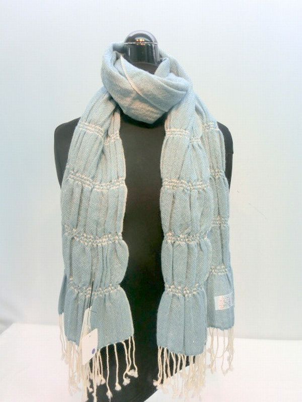 ストール ファッション小物 レディースファッション ウール ラメ入り シャーリング シワ加工 無地 5,443円