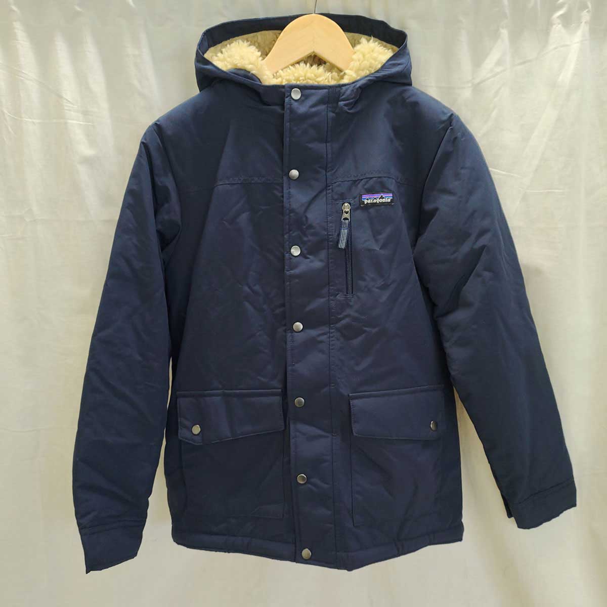 【中古】パタゴニア patagonia ボーイズインファーノ ジャケット ネイビー サイズL フード 68460 キッズ