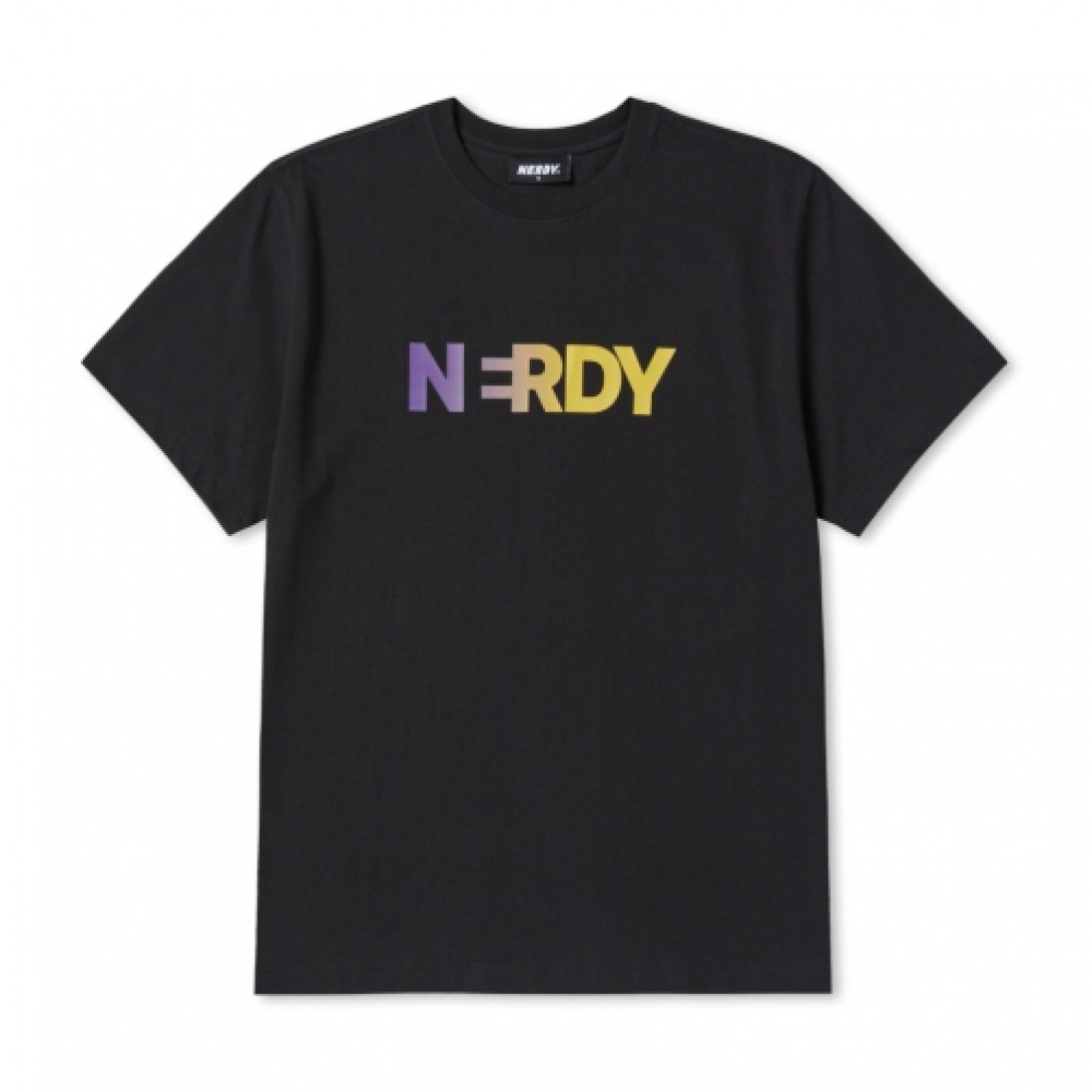 NERDY ブランクグラデーションロゴショートスリーブ T シャツブラック