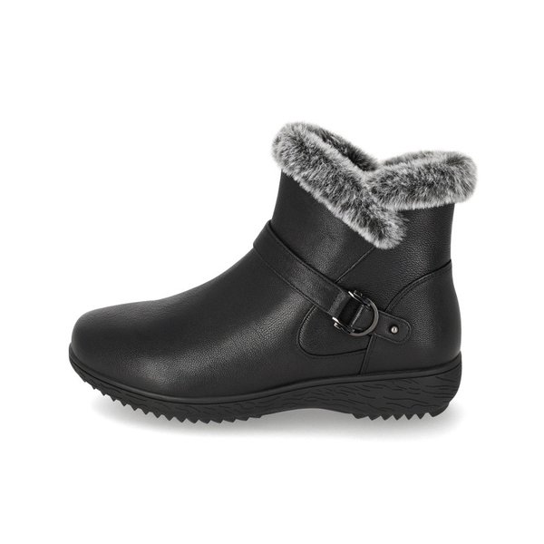 軽量クッション起毛ファー防寒女性アンクルブーツ 2XWA67XY_GN