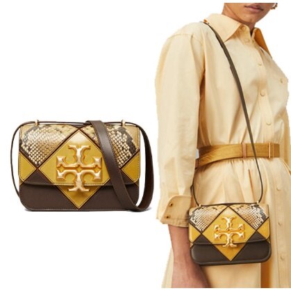 84088 ELEANOR EXOTIC PATCHWORK SMALL CONVERTIBLE SHOULDER BAG