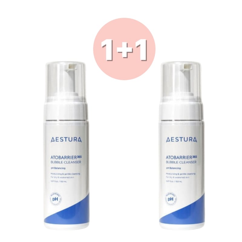 【１＋１】アトバリア365バブルクレンザー 150ml２個　敏感肌 泡洗顔 時短 バブルクレンジング クレンジングフォーム メイク落とし 毛穴対策 洗顔 毛穴汚れ さわやかな洗顔