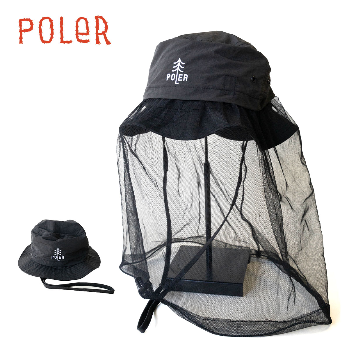 ハット 帽子 BUG HAT バグハット 虫除け 虫を寄せ付けない 虫対策 ブラック アウトドア キャンプ シンプル 刺繍ロゴ ワンポイント 洗濯可能 海 川 山 マリンスポーツ 5,113円