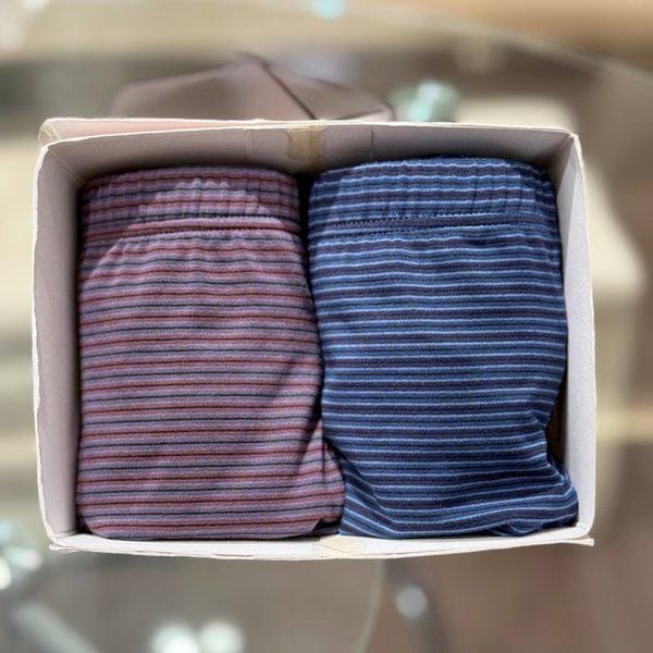 男性先染め綿モーダルストライプドローストリングSET (WMP2435 SET)_s