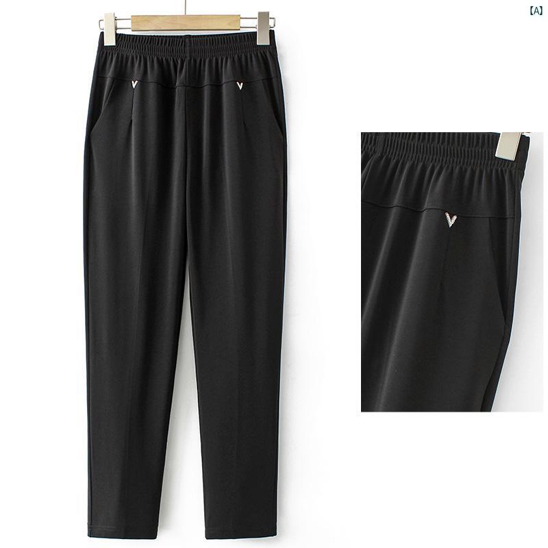 レディース ファッション おしゃれ 春夏 秋　冬 大人 上品 高級 マダム プレゼント 敬老日　おばあちゃん パンツ 夏用 九分丈 細身 パンツ ハイウエスト ストレート カジュアル