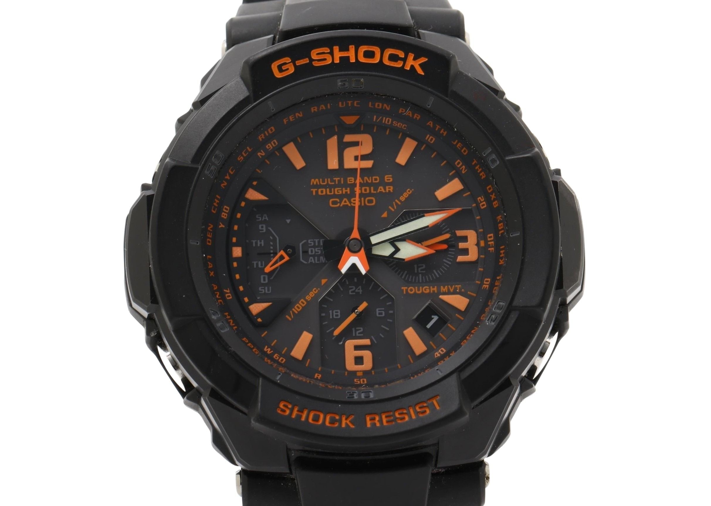 時計 G-SHOCK MASTER OF G - AIR GRAVITYMASTER 樹脂／ステンレススチール GW-3000B-1AJF アナログ ブラック メンズ時計【本物保証】