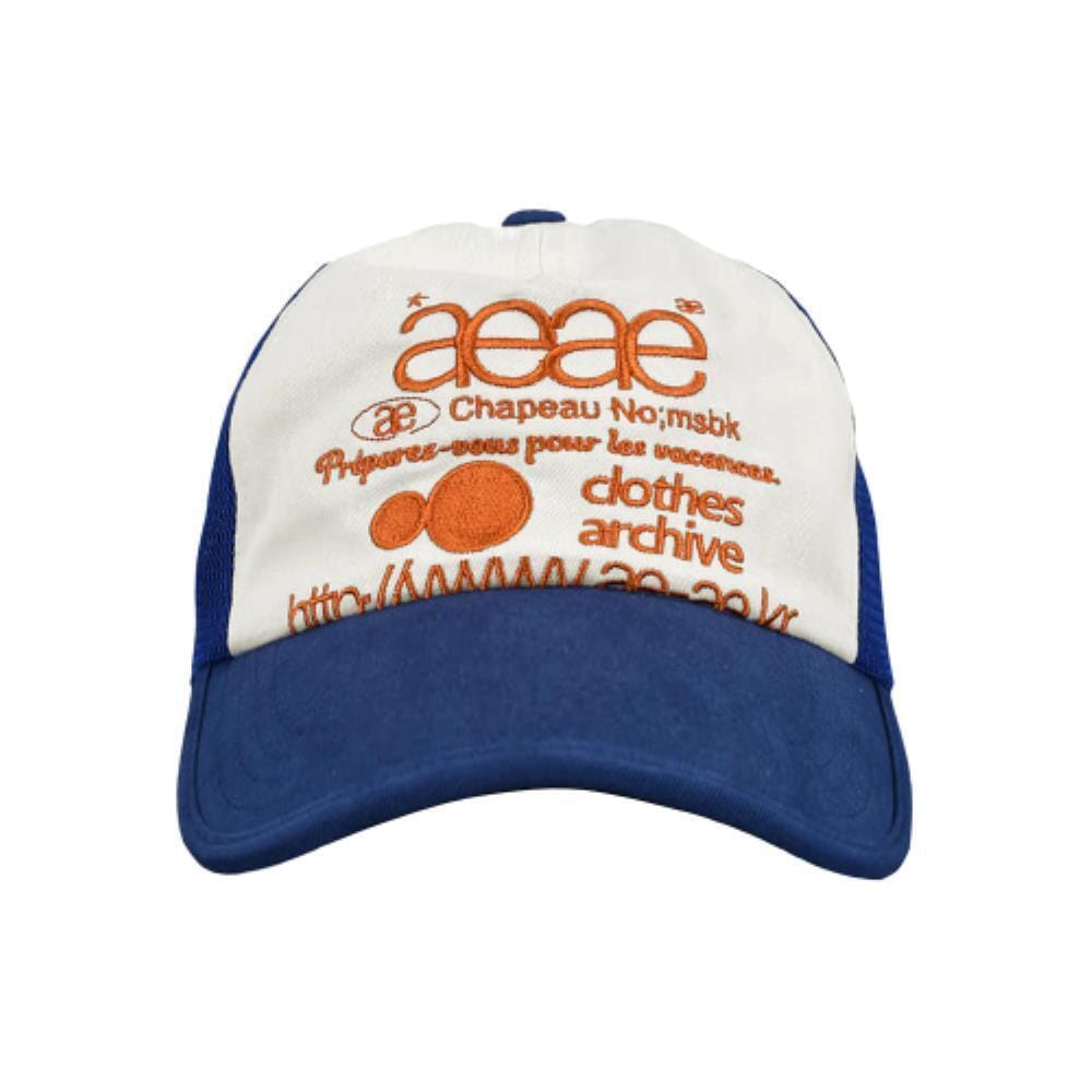 AEAE WEB LOGO MESH CAP BLUEORANGE A223UAA11BO
