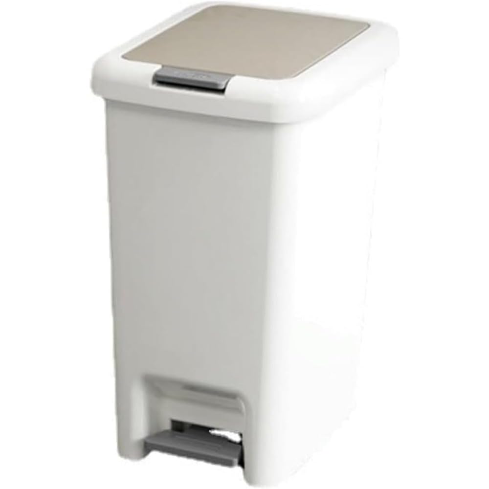 垃圾桶 踏板式 书架 防臭垃圾桶 8L/10L/15L 大容量 垃圾箱踏板 垃圾桶 厨房袋固定器 方形 抗菌 除臭 密闭 无声音 房间 厨房 客厅 厕所 浴室 办公室用 塑料 (8L) (20L)