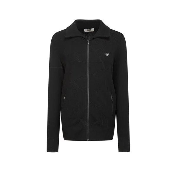 26SS 女性ロゴ入りジップアップニット DNSW6A551BK