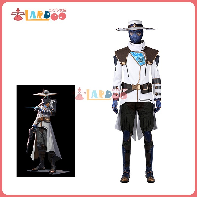 【工場直販 品質保証】 ヴァロラント VALORANT サイファー /Cypher コスチューム コスプレ衣装/靴