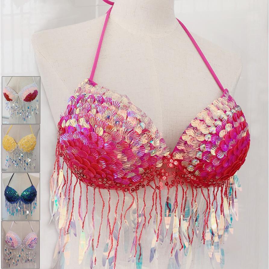 人魚姫 ブラジャー ビキニ 2点セット セパレート 水着 きらきら フリンジ 貝殻 光沢 ビキニ みずぎ レディース 人魚姫 コスチューム 水族館 コス30%までに制限 6,125円