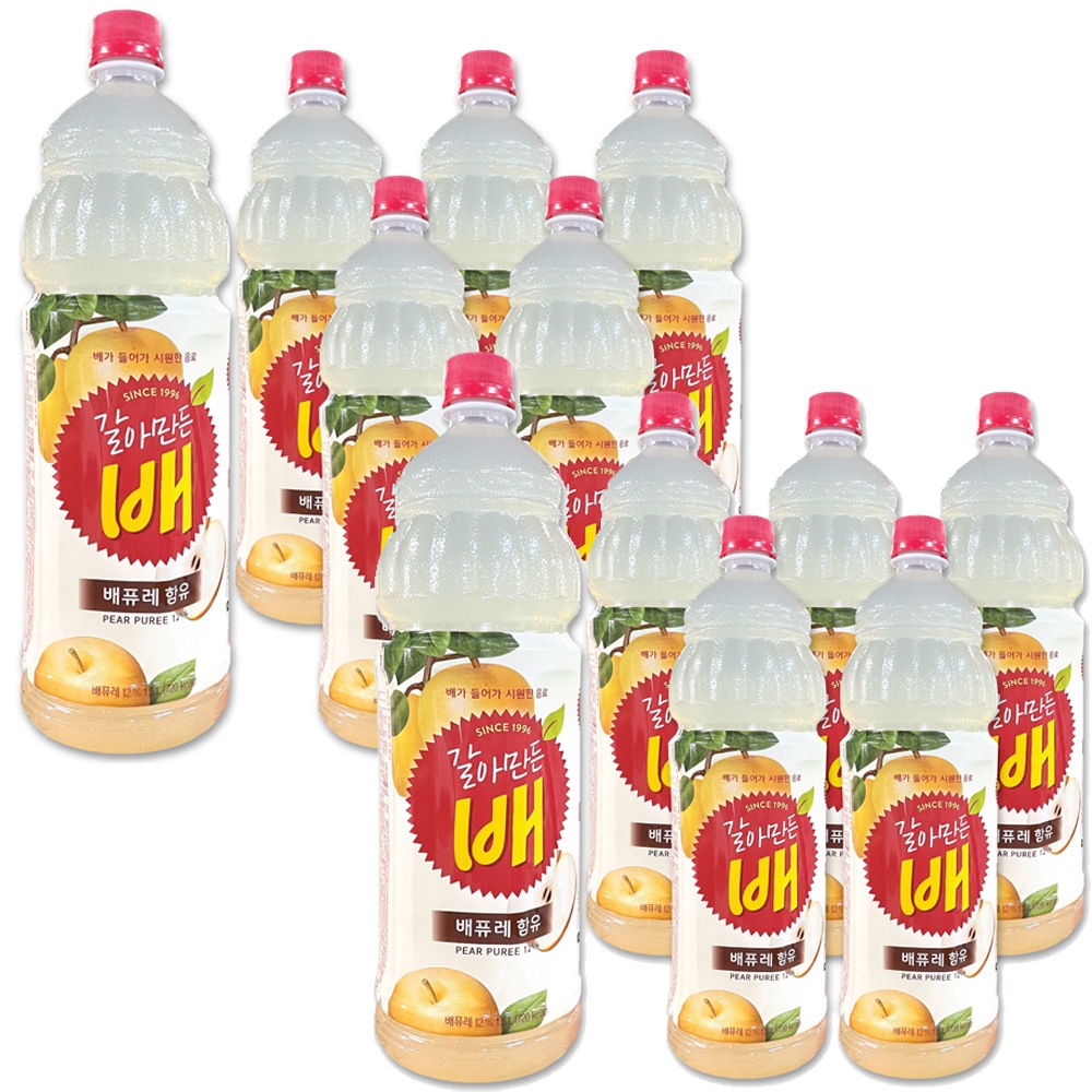 すりおろし梨ジュース 1.5L 12個 カラマンドゥンペ 韓国ドリンク 韓国ジュース 韓国飲料 韓国飲み物 飲み物 飲料 ジュース ソフトドリンク