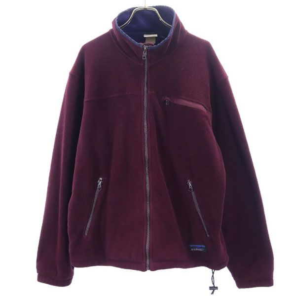 80s ヴィンテージ フリースジャケット ボルドー アウトドア メンズ
