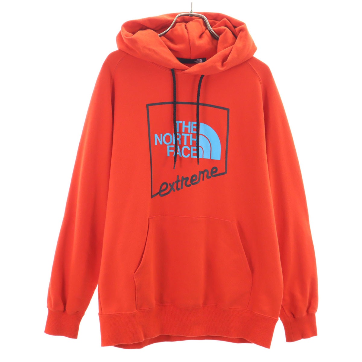 エクストリーム 長袖 スウェットパーカー S 赤系 NT12031 アウトドア プルオーバー メンズ 古着