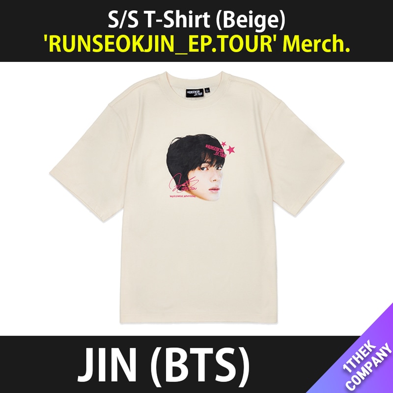 【選択】（S/S T-Shirt (Beige)）JIN (BTS) [RUNSEOKJIN_EP.TOUR] Merch.