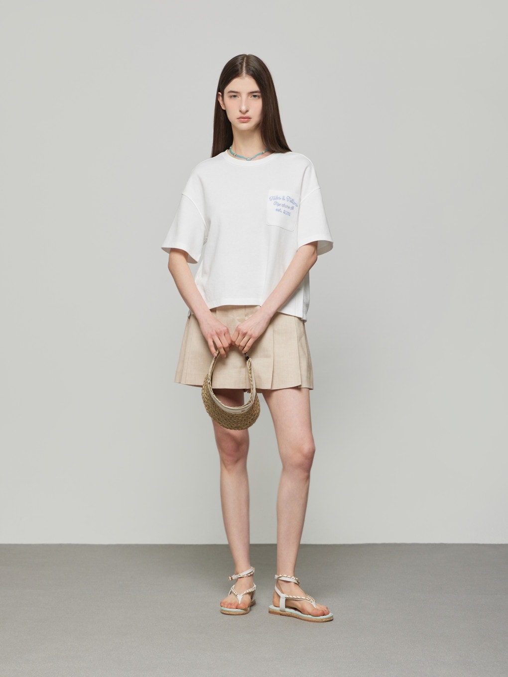 DEWL ポケット ルーズフィット Tシャツ