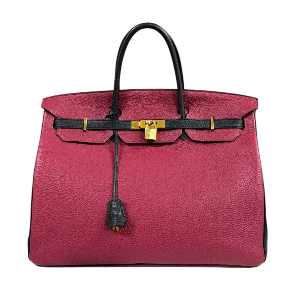 エルメス パーソナルオーダー バーキン40 ハンドバッグ トゴ レッド HERMES 中古