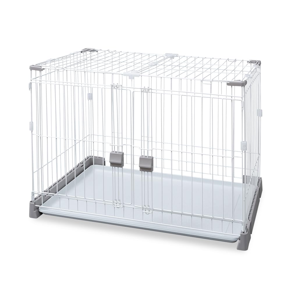 アイリスオーヤマ お掃除楽ちんサークル 屋根セット 仕切なし グレーベージュ ペット用 幅87×高61.6cm