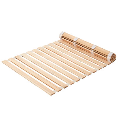 他サイト： 千羽良木 すのこベッド シングル ロール式 スノコ ベッド 日本国産スギ 折り畳みスラットベッド 耐荷重約200KG 通気 耐久 軽量の商品画像