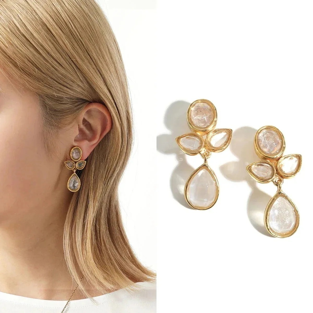 GOOSSENS PARIS グーセンスパリ イヤークリップ Cachemire GOOH16EA03 レディース クリスタル ドロップ ストーン イヤリング 【mega】