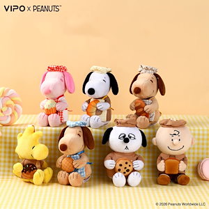 【公式正規品】VIPO×PEANUTS スヌーピー ベイキングシリーズ ブラインドボックス ぬいぐるみキーホルダー ストラップ