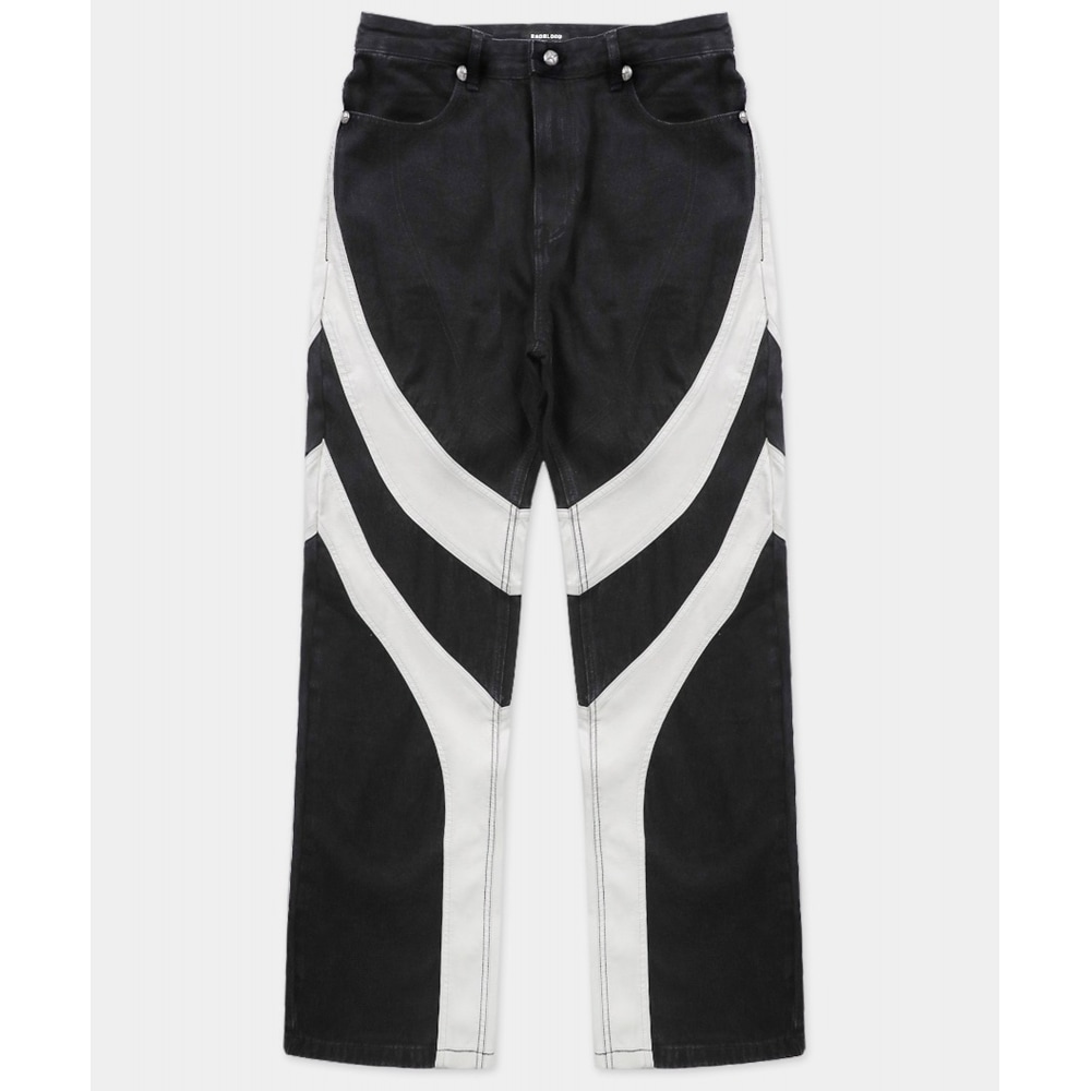 BADBLOOD ダンカンデニムパンツ リラックスフィット - ブラック BADBLOOD ダンカンデニムパンツ リラックスフィット - ブラック