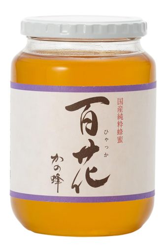 はちみつ 専門店【かの蜂】 国産 百花 蜂蜜 1000G(1KG) 完熟 の 純粋 蜂蜜 (瓶容器)