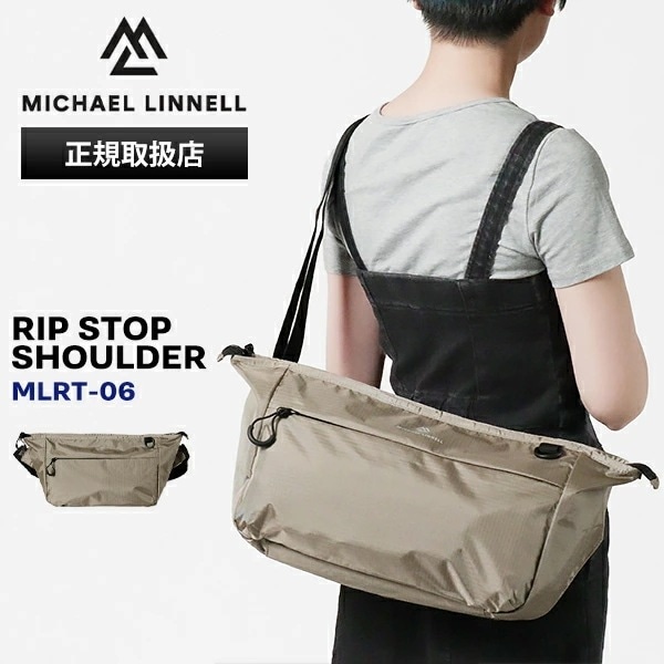 ショルダーバッグ 10L 撥水 軽量 RIP STOP メッセンジャーバッグ リップストップ メンズ レディース ベージュ MLRT-06 ブランド [正規取扱店]