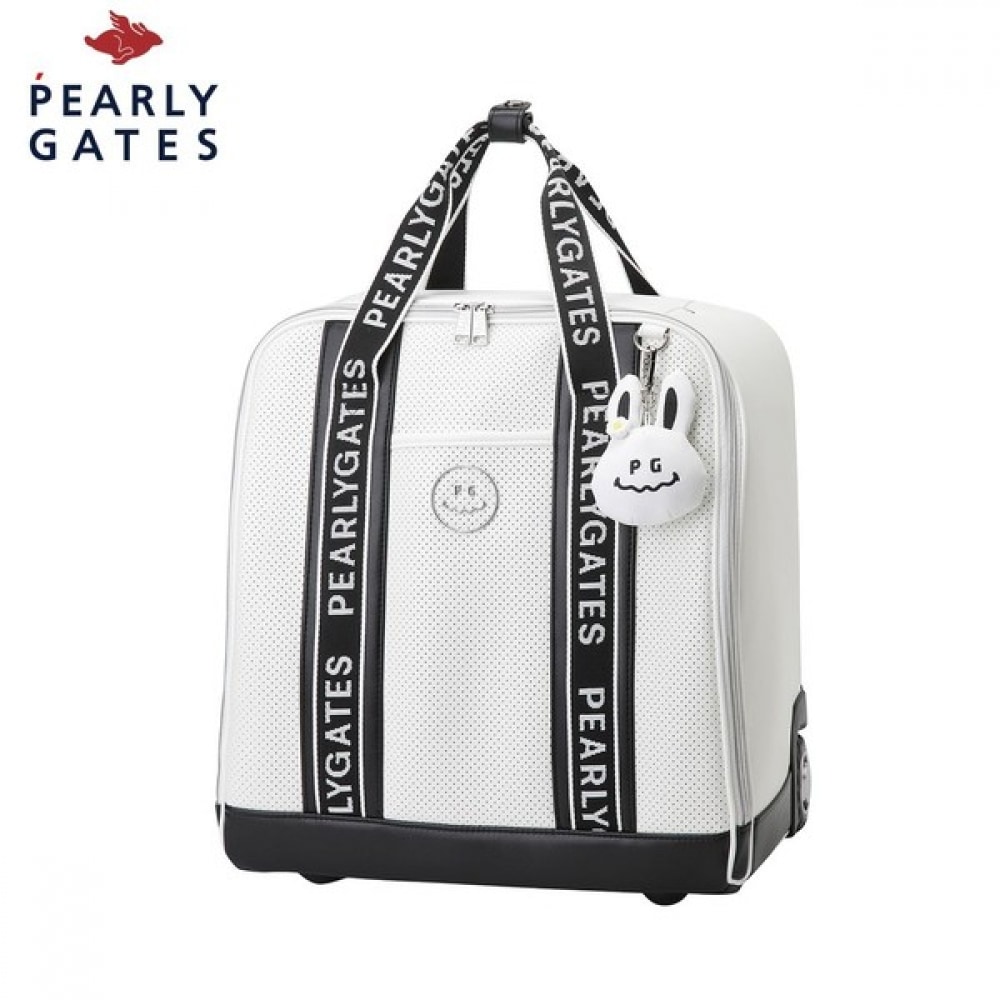 [Paris Gates] レディーススマイルパーフォレーテッドホイールボストンバッグ&バニーキーリング