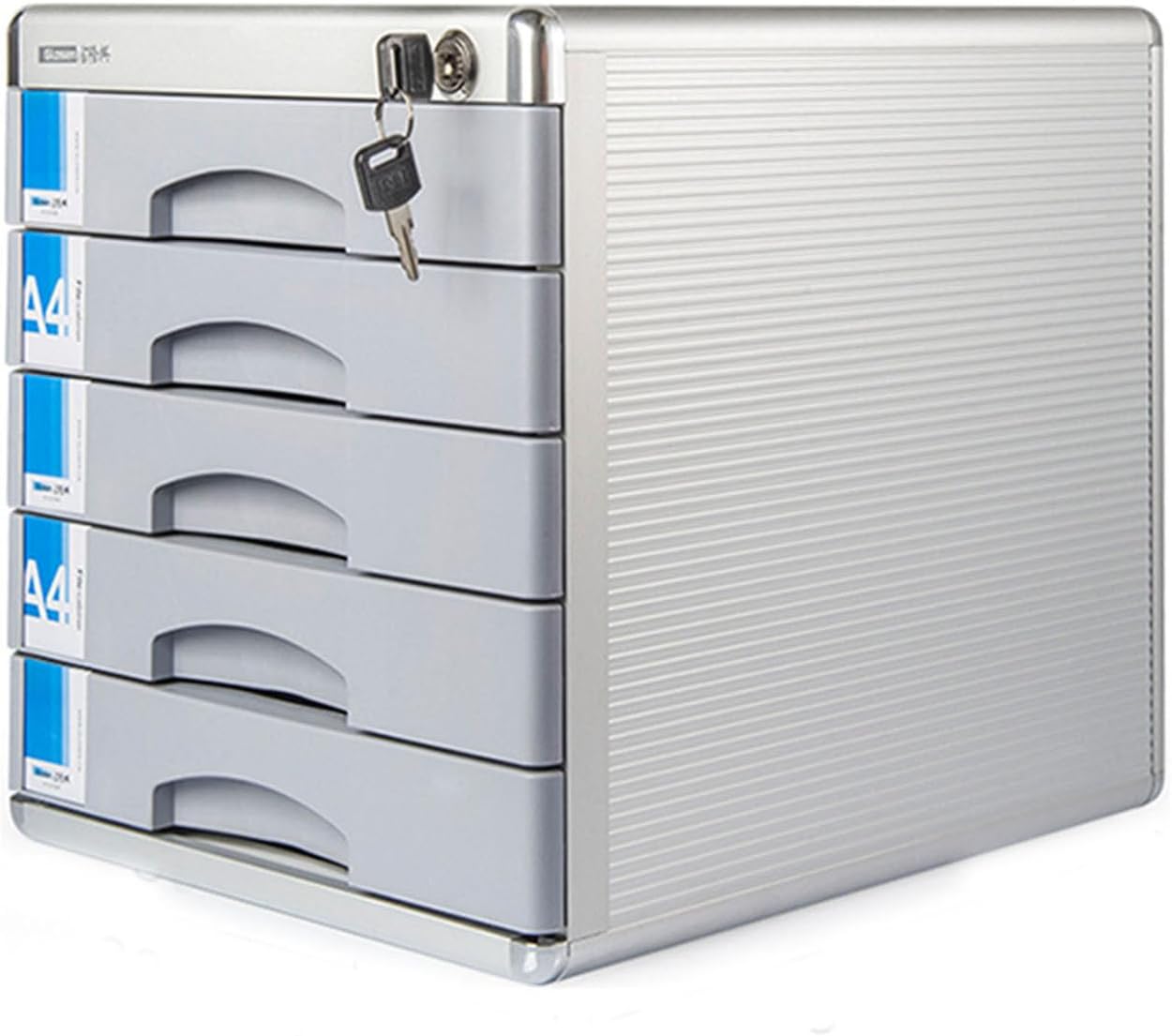 SUKIZUKI デスク上置き棚 卓上収納 A4 引き出し 鍵付き フォルダー 書類 事務用品 文具用品収納 整理整頓 金属製 収納ケース 卓上 事務レターケース オフィス 学校 事務用 大容量 耐荷