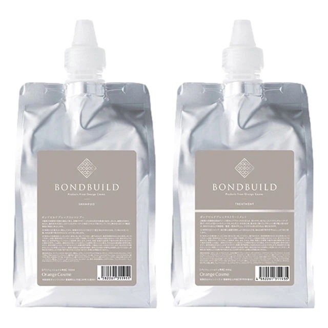 [国内正規品]オレンジコスメ ボンドビルド プレックスシャンプー +トリートメントセット 1000ml x2（リフィル） Orange Cosme シャンプー